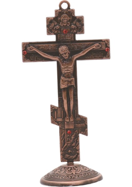 Crucifix Duvar Geçişleri Antika Metal Haç Masa Ofis Raf Retro Tarzı Kırmızı (Yurt Dışından) fırsatları