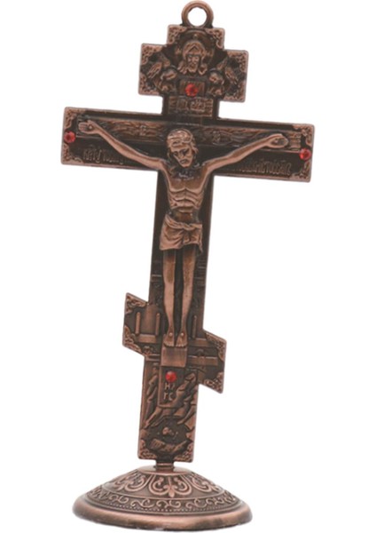Crucifix Duvar Geçişleri Antika Metal Haç Masa Ofis Raf Retro Tarzı Kırmızı (Yurt Dışından) indirimleri