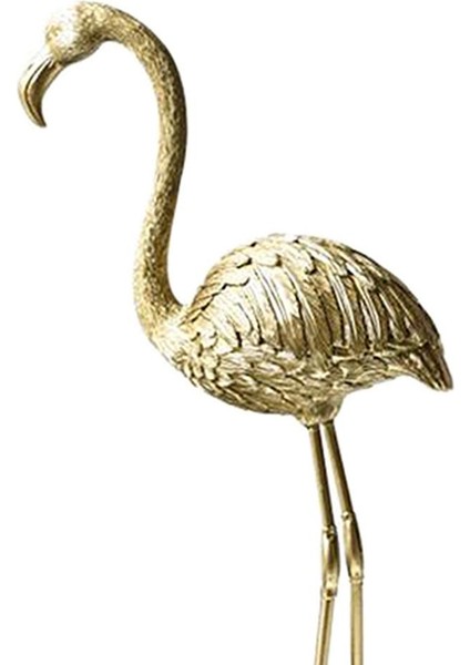 Altın Flamingo Heykelcik Heykel Ev Oturma Odası Süslemeleri A (Yurt Dışından)