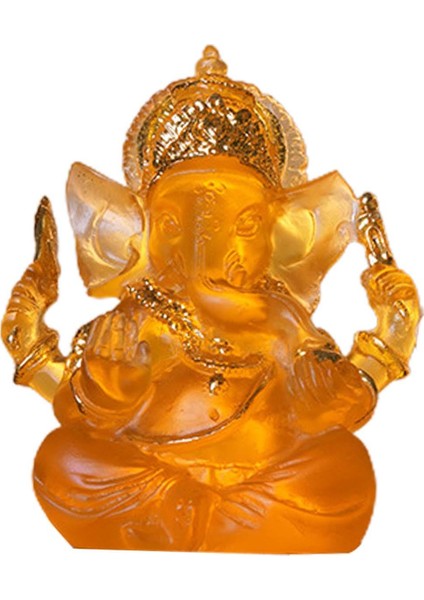 Ganesha Heykeli Fil Buddha Heykeliı Reçine Heykel Süsleri Turuncu 7.6x7.5x8.5cm (Yurt Dışından) fiyatları
