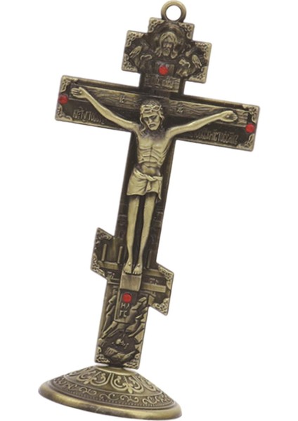 Crucifix Duvar Geçişleri Antika Metal Haç Masa Ofis Raf Retro Stil Mavi (Yurt Dışından)