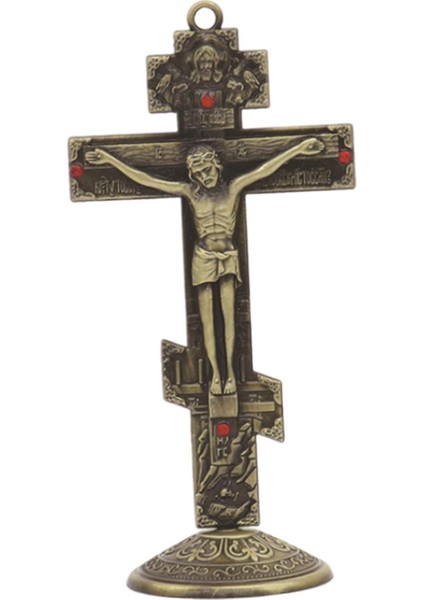Crucifix Duvar Geçişleri Antika Metal Haç Masa Ofis Raf Retro Stil Mavi (Yurt Dışından)