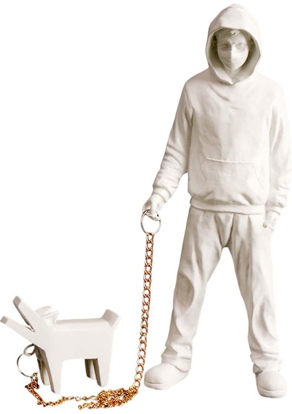 Reçine Figürler Soyut Insan Heykel Koleksiyon Parti Köpekleri Heykel Beyaz (Yurt Dışından)