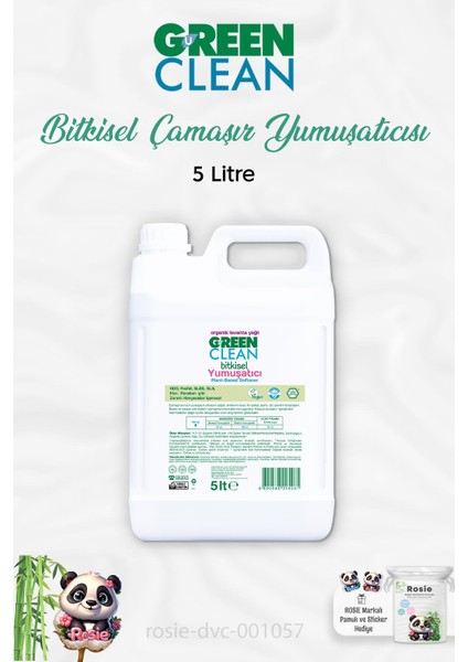 Green Clean Bitkisel Çamaşır Yumuşatıcı 5 Lt ve Rosıe