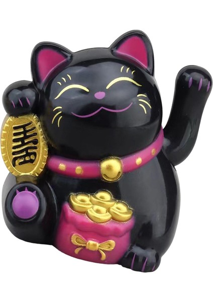 Güzel Şanslı Kedi Sallayarak Kol Ofis Raf Dekorasyonu Için Küçük Kedi Figürleri Siyah (Yurt Dışından) modelleri