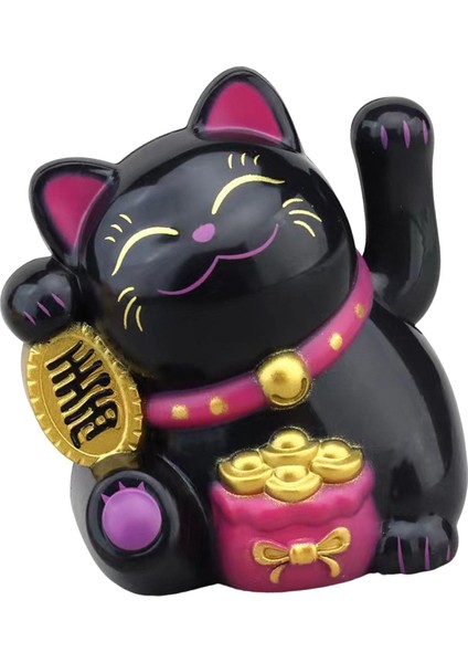 Güzel Şanslı Kedi Sallayarak Kol Ofis Raf Dekorasyonu Için Küçük Kedi Figürleri Siyah (Yurt Dışından) indirimleri