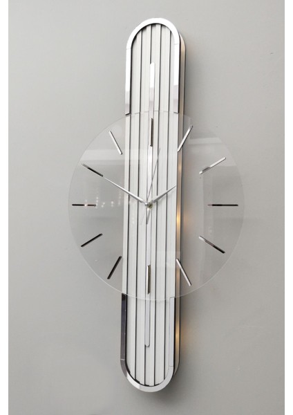 Stylish Desıgn-Aynalı-65 cm -Pıllı Led-Sessiz Mekanizma-Asse