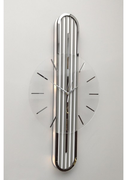 Stylish Desıgn-Aynalı-65 cm -Pıllı Led-Sessiz Mekanizma-Asse