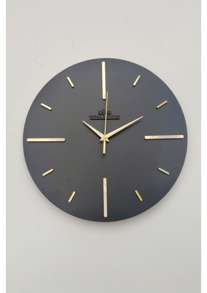 Özel Aynalı Duvar Saati Sessiz Siyah & Gold Mekanizma 37 x 37 cm fiyatları