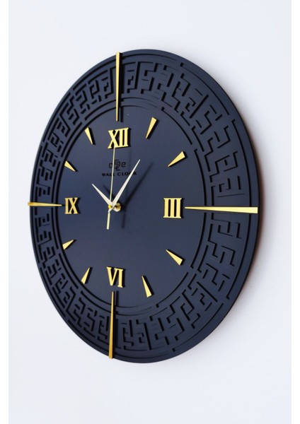 Özel Dekoratif Siyah & Gold Aynalı Duvar Saati 50 x 50 cm modelleri