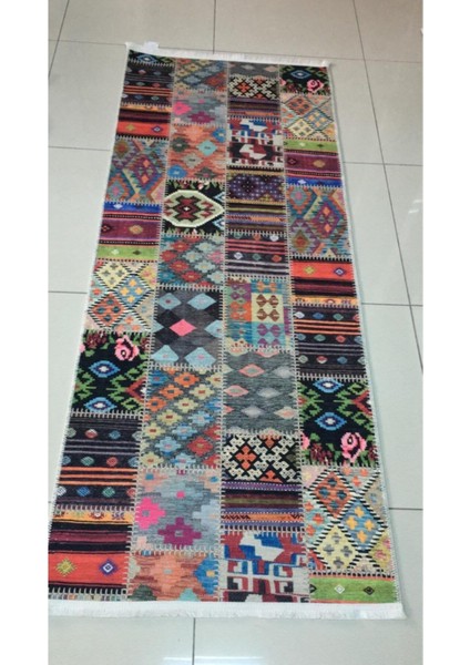 Dijital Baskı Dijital Baskı Dokuma Taban Kilim Nova 4015 Düz Saçak Dokuma Taban Kahverengi Polyeste