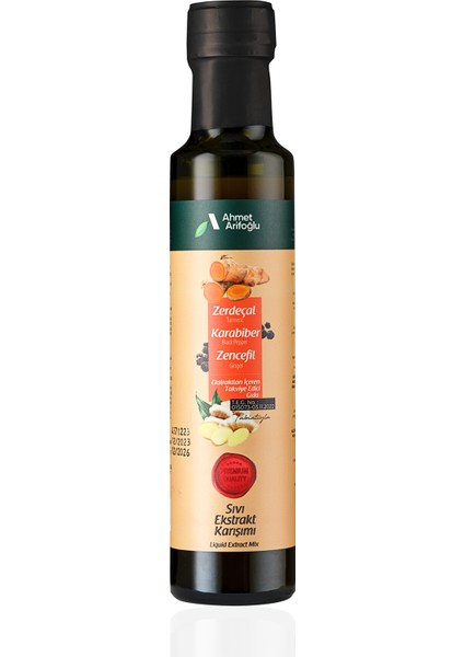 Zerdeçal Fesleğen Zencefil Sıvı Ekstraktı 225 ml