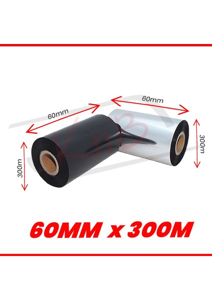 WX-10FBK Standart Wax Ribbon 60MM x 300M 1 Inç Outside