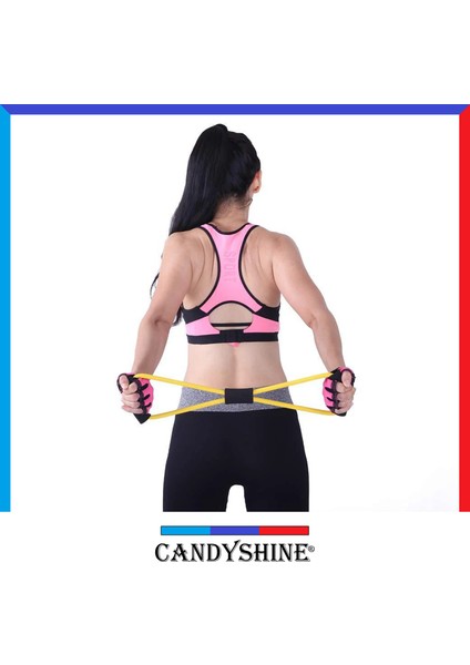 Candy Shine Pilates Jimnastik Egzersiz Direnç Lastik Yoga Spor Kondisyon Aerobik Vücut Şekillendir Sıkılaştır