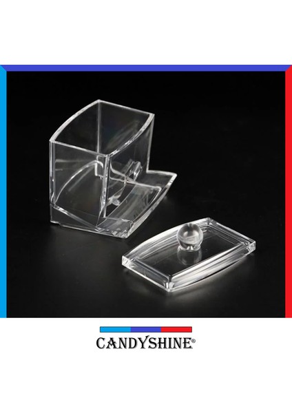 Candy Shine Premium Klasik Pamuklu Çubuk Organizer Modern Kozmetik Düzenleyici Şık Pamukluk Makyaj Organizer