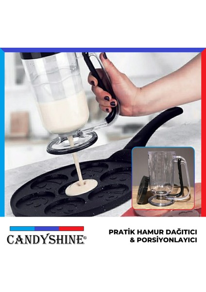 Ölçekli Hamur Porsiyonlayıcı Pancake Krema Puding Akıtma Yardımcısı