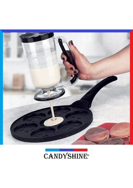 CandyShine Ölçekli Hamur Porsiyonlayıcı Pancake Krema Puding Akıtma Yardımcısı