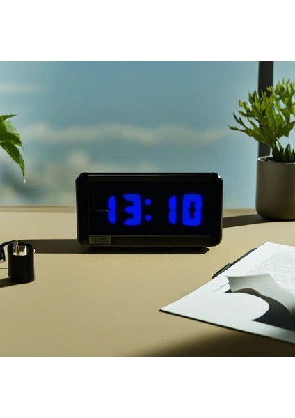 Dijital LED Duvar ve Masa Saati - Mavi (Kasa Ölçüsü: 16X40 Cm)