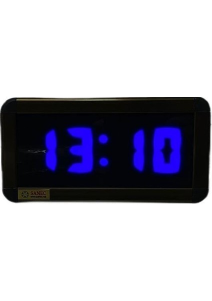 Dijital LED Duvar ve Masa Saati - Mavi (Kasa Ölçüsü: 16X40 Cm)