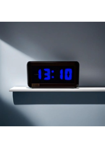 Dijital LED Duvar ve Masa Saati Derece ve Nem - Mavi (Kasa Ölçüsü: 16X40 Cm)