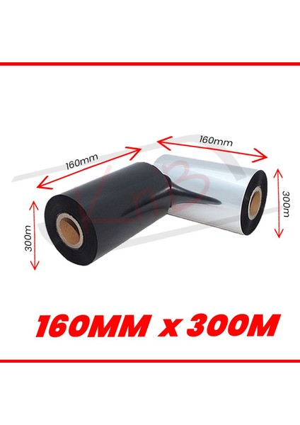 WX-10FBK Standart Wax Ribbon 160MM x 300M 1 Inç Outside