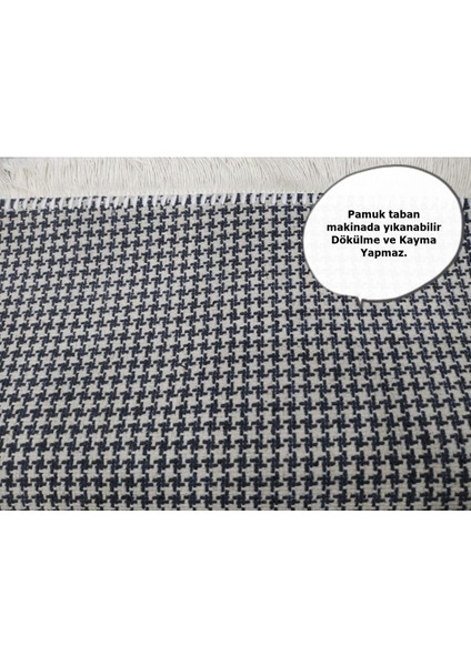 Tekno Trust Yıkanabilir Decoser 4030 Bej Yıkanabilir Pamuk Tabanlı Kilim Klasik Gri Dijital Baskı Dikdörtgen Pa