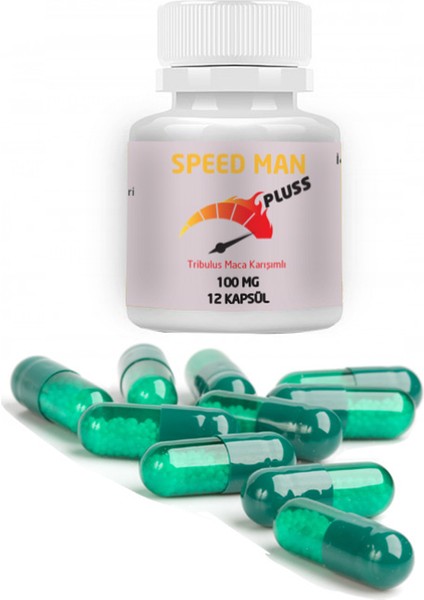 Speed Man Plus 12 Kapsül Tribulus Maca Bitkisel Takviye Edici Gıda