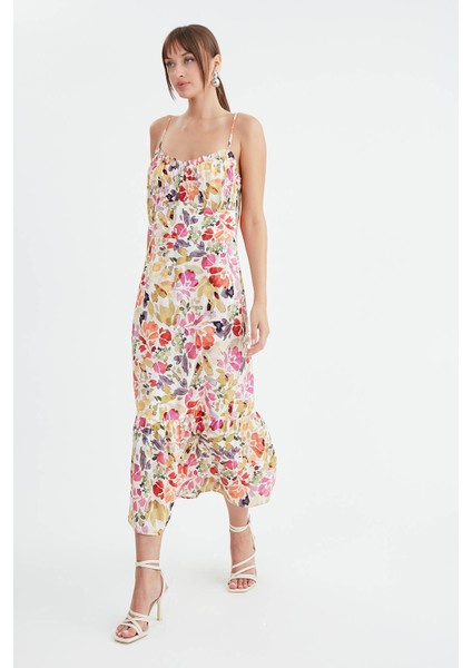 Çiçek Desen Ip Askılı Elbise fiyatları