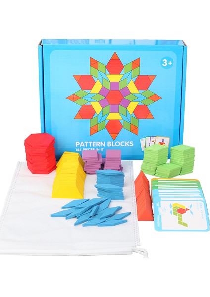 Erken Eğitim 155 Parçalı Eğlenceli Bulmaca Oyuncak Çeşitli Geometrik Şekiller Tangram Renkli Yapı Taşları ile Çocuk Entelektüel Bulmaca Tahtası (Yurt Dışından)