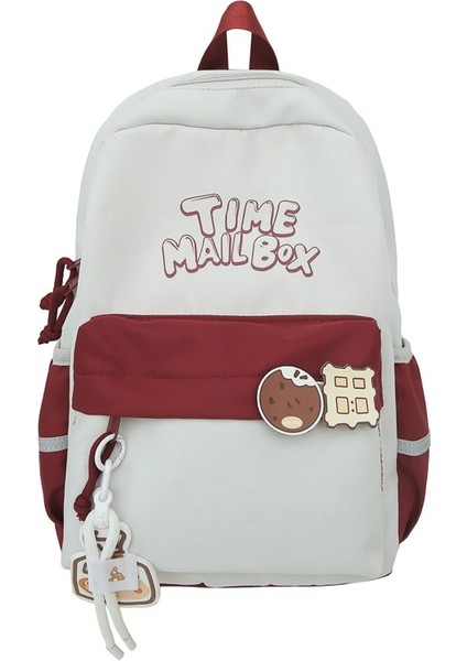 Kadınlar Için Okul Çantaları, Orta ve Lise Öğrencileri Için Şık Görünümlü, Geniş Kapasiteli, Kontrast Renkli, Çok Bölmeli Sırt Çantaları (Yurt Dışından)