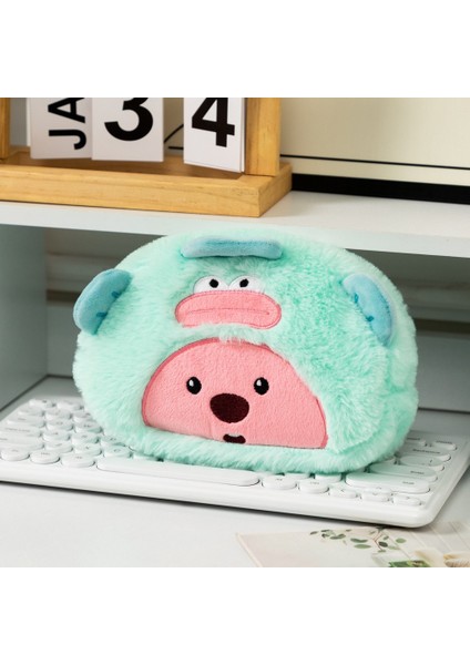 Peluş Çapraz Giyinme Küçük Kunduz Kalem Çantası Karikatür Kırtasiye Çantası Büyük Kapasiteli Kadınlar Için Çanta (Yurt Dışından)