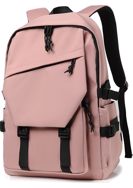 Sırt Çantası Basit Çift Sırt Çantası Ortaokul Üniversite Öğrencisi Okul Çantası Büyük Kapasiteli (Yurt Dışından)