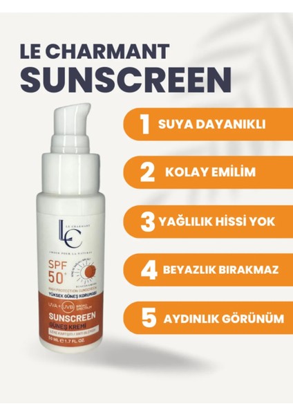 Leke Karşıtı Spf 50+ Yüz Güneş Kremi Günlük Kullanım 50 ml
