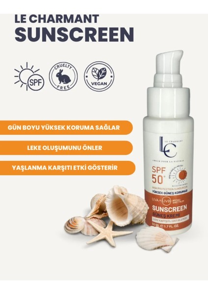 Leke Karşıtı Spf 50+ Yüz Güneş Kremi Günlük Kullanım 50 ml