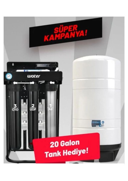 Water Technology Ro 500 Su Arıtma Cihazı - 20 Galon (80 Litre) Metal Tank Hediye!