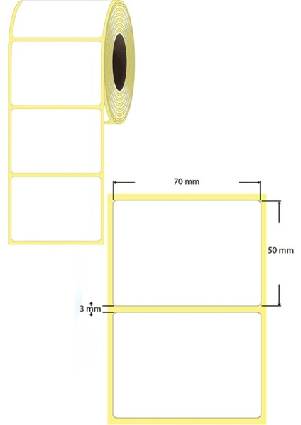 70X50 mm Termal Etiket