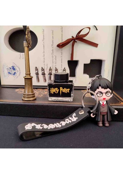 Harry Potter Divit Hokka Seti Tüy Kalemli Mürekkepli Anahtarlı Özel Kutulu Büyüleyici Vip Pro Set