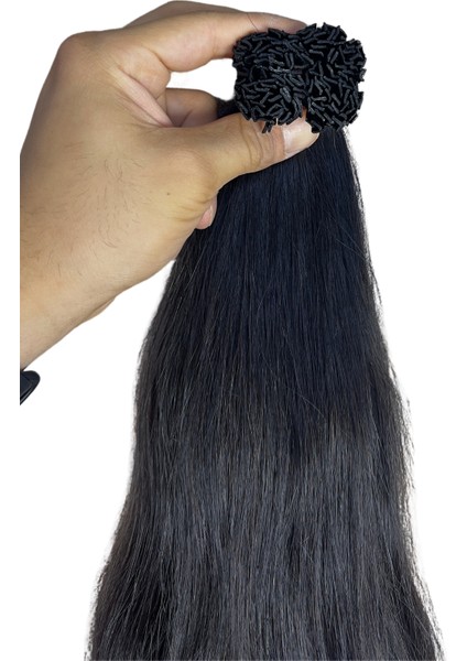 Halit Can HairKing 55CM Doğal (Koyu Kestane) 200ADET, 120GR ,mikro Kaynak [100% Gerçek Insan Saçı]