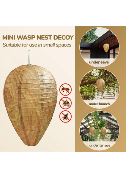 Paket Mini Boyutu Kağıt Eşekarısı Yuvası Yem Asılı Eşekarısı Hornets Sarı Ceketler Için Sahte (Yurt Dışından) modelleri