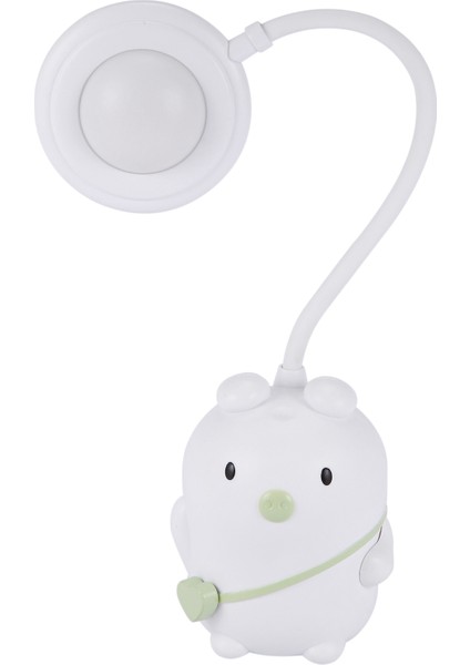 Karikatür Silikon Domuz Basın Sensörü LED Gece Lambası Çocuklar Için Bebek Çocuk 3 Mod Göz Koruması USB Lamba Beyaz (Yurt Dışından)
