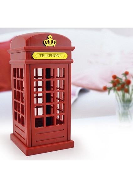 Ayarlanabilir Retro Londra Telefon Kulübesi Gece Lambası USB Pil Çift Kullanımlı LED Başucu Masa Lambası (Yurt Dışından)