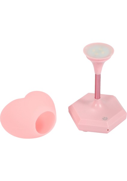 LED USB Şarj Dekoratif Lamba Gece Lambası Uzaktan Yenilik Bebek 3D Sevgi Dolu Kalp Atmosfer Başucu Kız Hediye Basın-Pembe (Yurt Dışından)