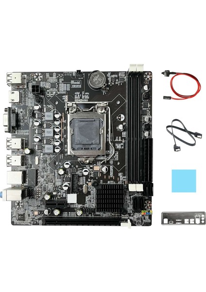 B75 Masaüstü Anakart + Sata Kablosu + Anahtar Kablosu + Termal Ped + Bölme LGA1155 Ddr3 Desteği 2X8G Pcı E 16X (Yurt Dışından)