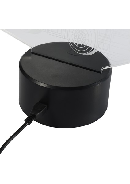 Kamyon 3D Gece Lambası Akrilik USB Lamba LED Armatürleri Çocuk Dekorasyon Hediye (Yurt Dışından)