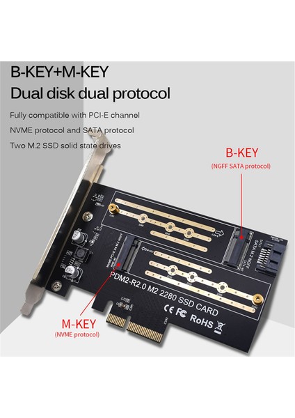 Pcıe Adaptör Panosu Çift M.2 Nvme - Pcie 4x M2 SSD Adaptörü B/m Anahtar Desteği Pcı Express 3.0 2230-2280 Sabit Sürücüler (Yurt Dışından) indirimleri