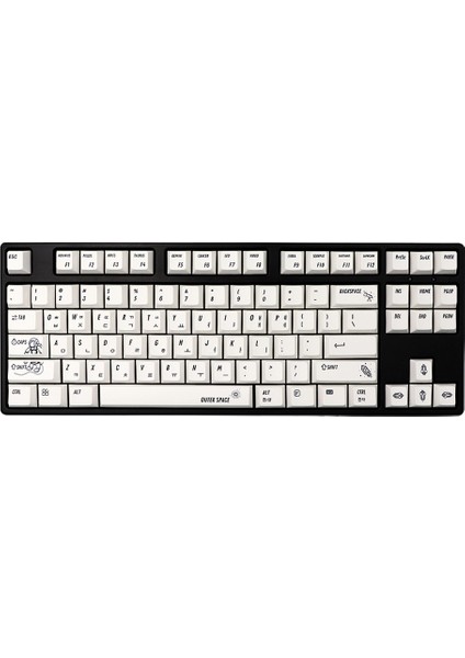 Dış Uzay Keycaps Kiraz Profili Klavye Tuş Takımı GK61/64/68/108 Gmmk Pro Mekanik Oyun Klavyesi Anahtar Kapağı, Kore (Yurt Dışından)