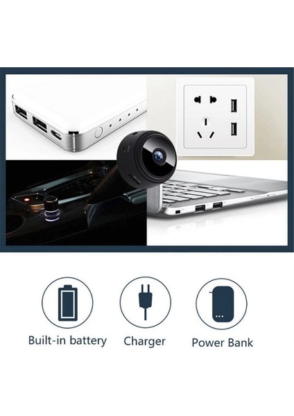 A9 Kamera Taşınabilir Kablosuz Kamera Wifi Kamera Ev Hd Güvenlik Kamerası Açık Spor Kamera Web Kamerası, Siyah (Yurt Dışından) fırsatları