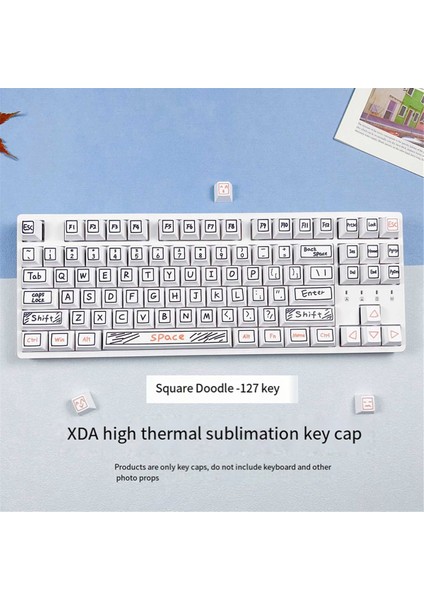 Graffiti Klavye Tuş Takımı Xda Pbt Keycaps 127 Tuşlar Mekanik Oyun Klavyesi Keycaps (Yurt Dışından) fırsatları