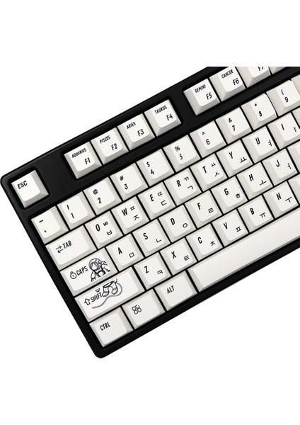 Dış Uzay Keycaps Kiraz Profili Klavye Tuş Takımı GK61/64/68/108 Gmmk Pro Mekanik Oyun Klavyesi Anahtar Kapağı, Kore (Yurt Dışından)