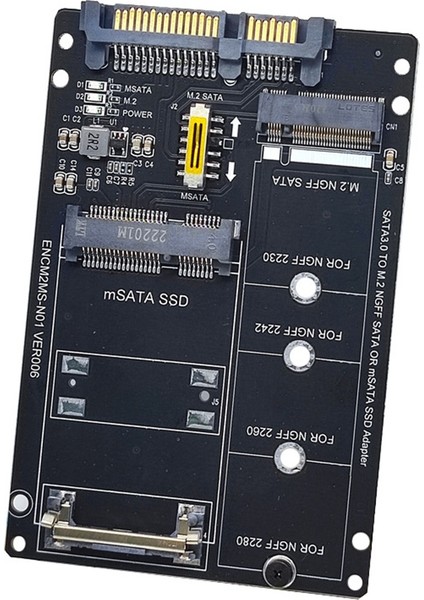 Ngff + Msata - Sata3.0 Adaptör Kartı + Sata Kablosu M2 Anahtar Bm Ssd'den 6g Arayüz Dönüşüm Kartına (Yurt Dışından)